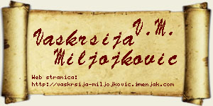 Vaskrsija Miljojković vizit kartica